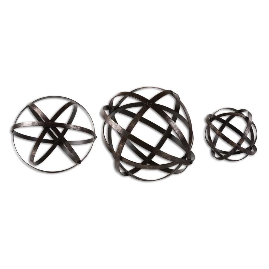 Global Direct Set Of 3 Bronze Decorative Spheres At Lowes Com