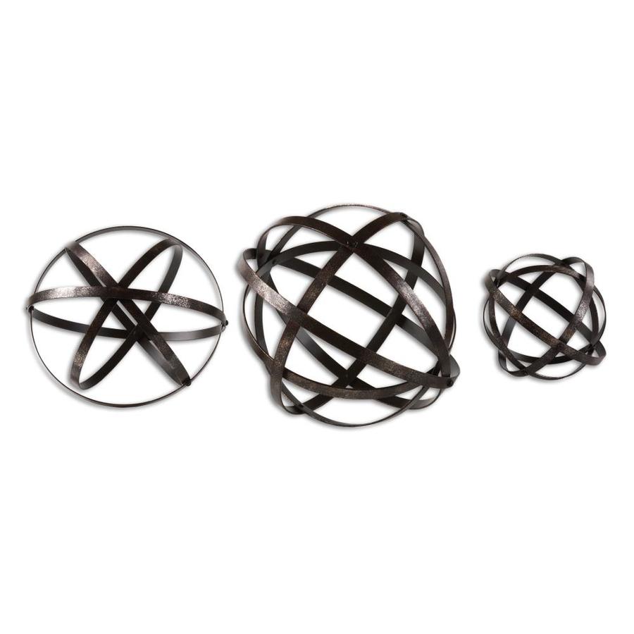 Global Direct Set Of 3 Bronze Decorative Spheres At Lowes Com