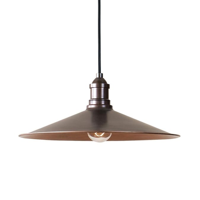 Global Direct Antique Copper Transitional Bowl Pendant Light In The Pendant Lighting Department At Lowes Com