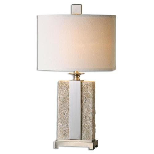 Global Direct 29-in Rotary Socket Table Lamp with Linen Shade in the ...