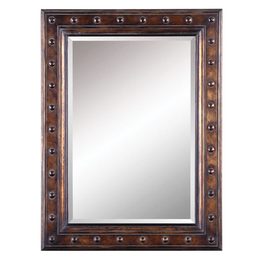 Allen Roth 40 In L X 30 In W Bronze Beveled Wall Mirror At Lowes Com   792977855089 