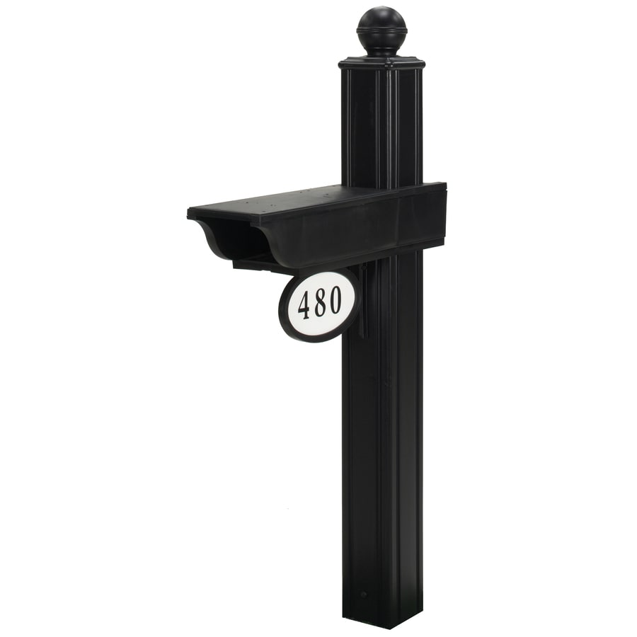 Rubbermaid Black Polymer Mailbox Post at