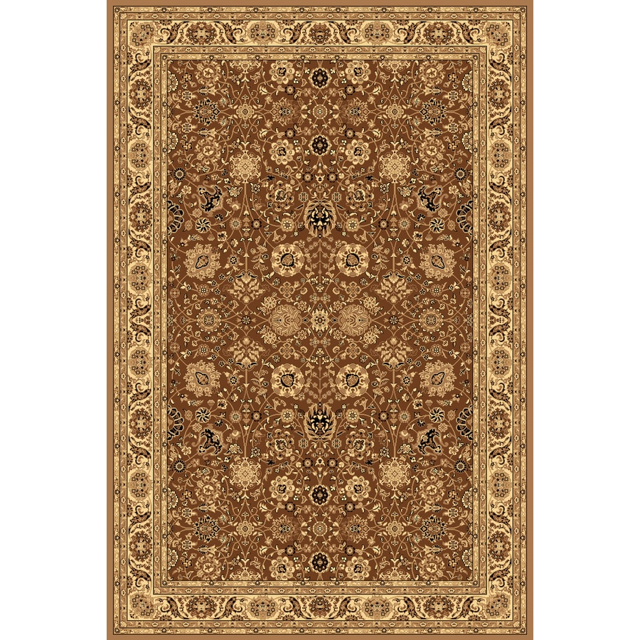 Shop Rugs America New Vision Tabriz Brown Rectangular Indoor Woven Area ...