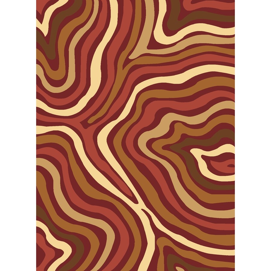 Rugs America 22185 Torino 24-in x 35-in Rectangular Red Transitional Accent Rug