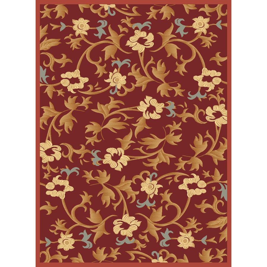 Rugs America 22209 Torino Rectangular Red Transitional Woven Accent Rug (Common: 2-ft x 3-ft; Actual: 24-in x 35-in)