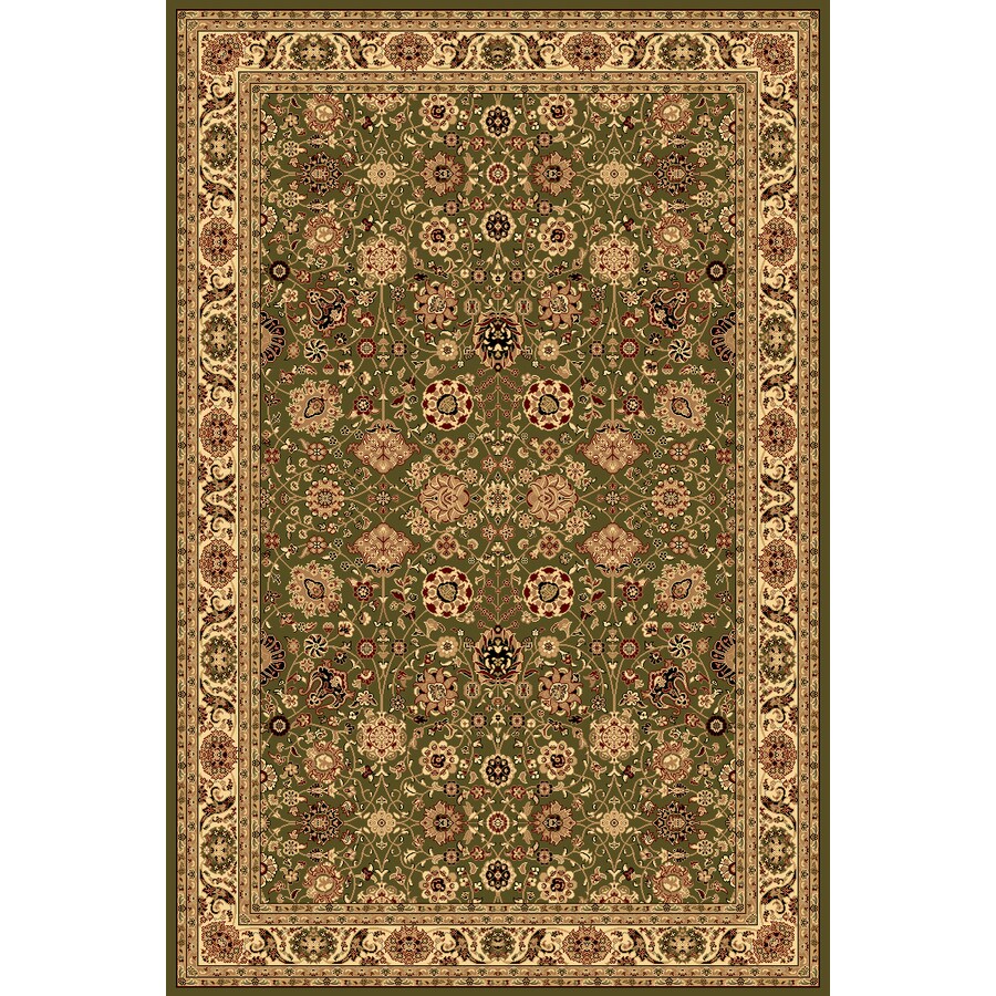 Rugs America New Vision Rectangular Green Floral Woven Area Rug