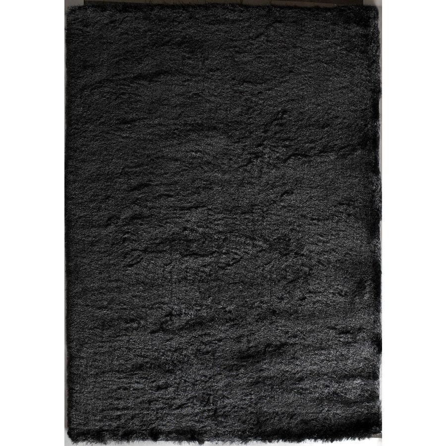 Rugs America Luster Shag 7 x 9 Steel Gray Solid Area Rug at Lowes.com