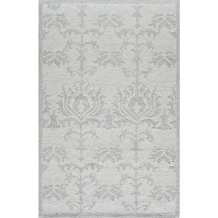 Rugs America Cortland 5 X 8 (ft) Wool Ivory Blossom Geometric Area Rug ...
