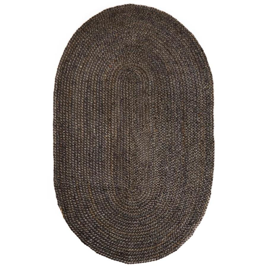 Anji Mountain Kerala Gray Oval Indoor Handcrafted Farmhouse Cottage
