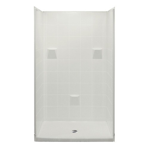 Laurel Mountain Collinwood Low Threshold White 4Piece Alcove Shower