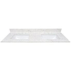Cultured Marble Bathroom Vanity Tops At Lowes Us Marble 61 In Steel Gray On White Cultured Bathroom Vanity Top