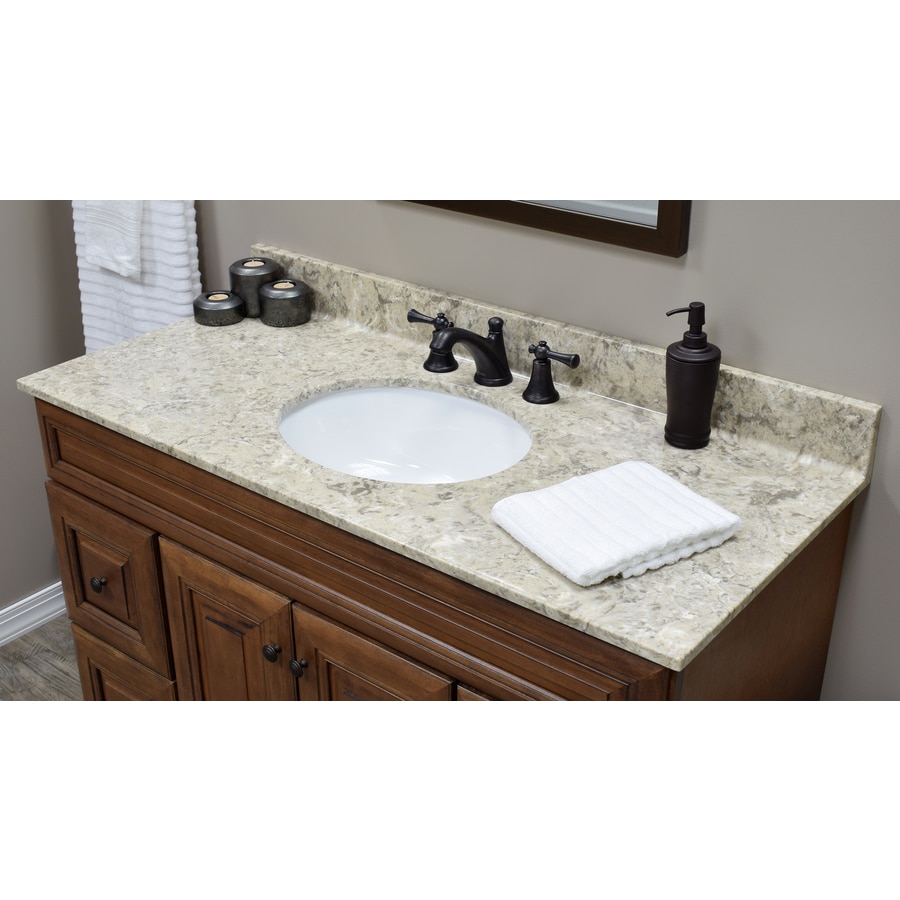 Shop US Marble River Bottom Cultured Marble Undermount Single Sink ...