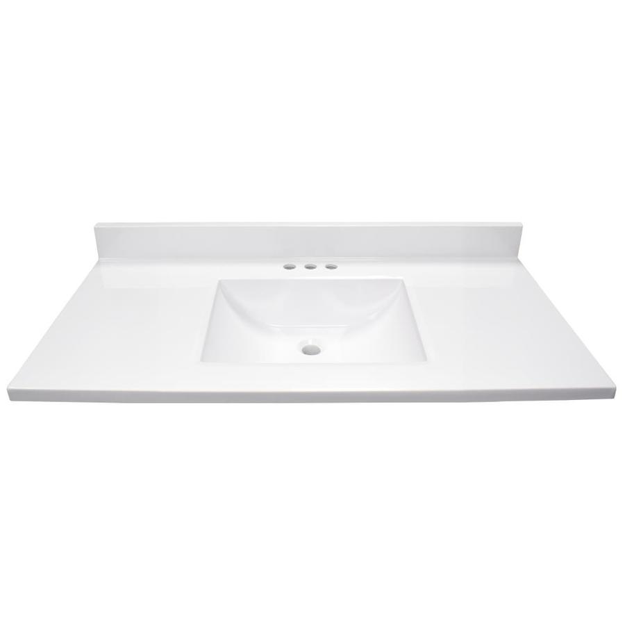 Us Marble 22 In X 37 In White Vanity Top With Single Sink