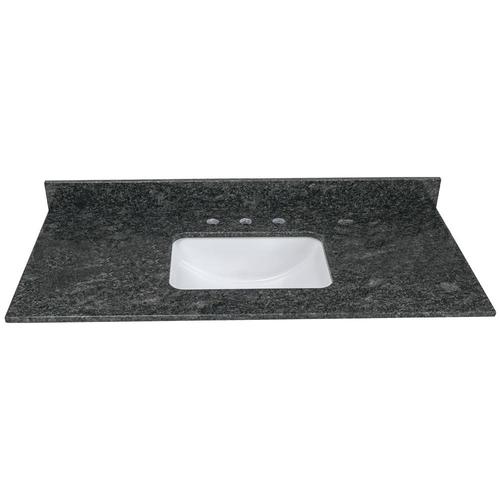 US Marble Natural Granite 37-in Steel Grey Granite Bathroom Vanity Top ...