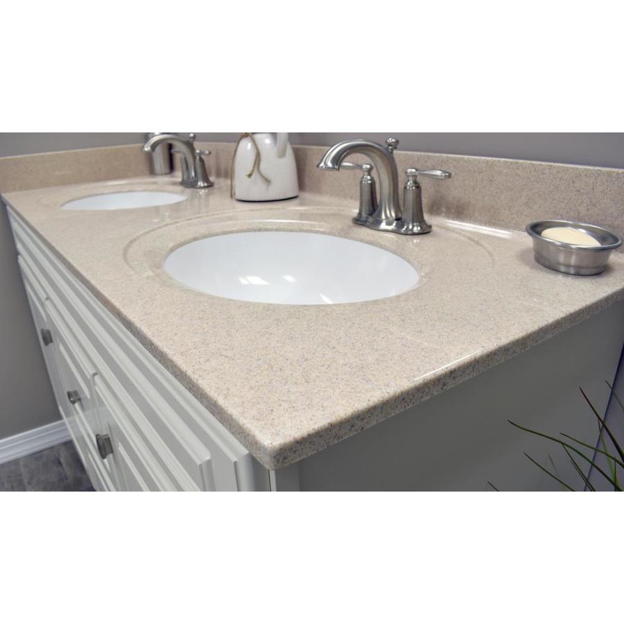 US Marble Recessed Oval Standard Brown Sugar Gloss Cultured Marble