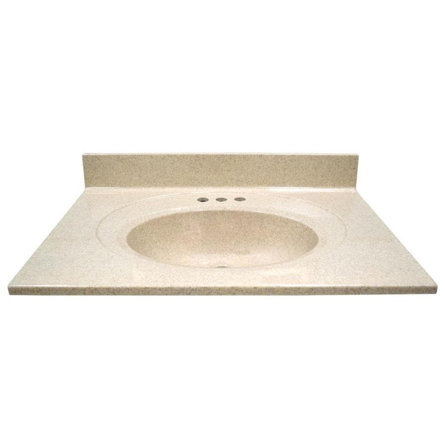 US Marble Recessed Oval Standard Brown Sugar- Gloss Cultured Marble ...