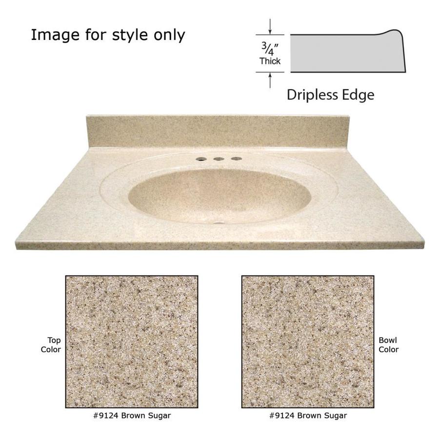 US Marble Recessed Oval Standard Brown Sugar- Gloss Cultured Marble ...