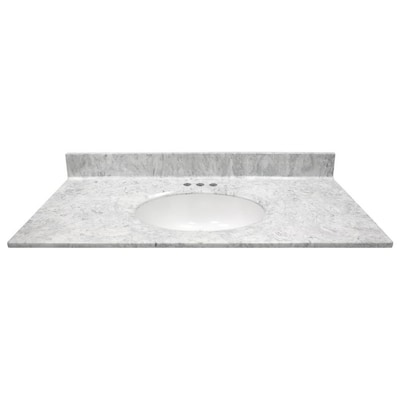 Us Marble Recessed Oval Standard 43 In Gray On White Gloss