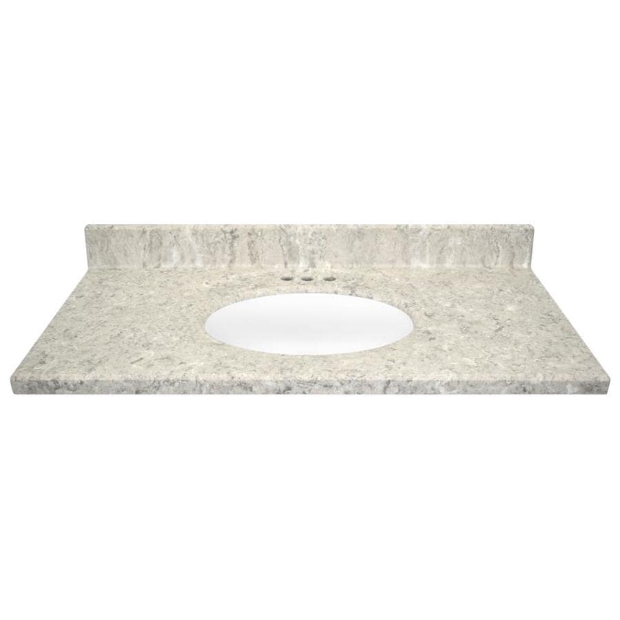 US Marble Designer River Bottom Matte Cultured Marble Integral Single