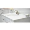 US Marble Designer White- Matte Cultured Marble Integral Single Sink ...