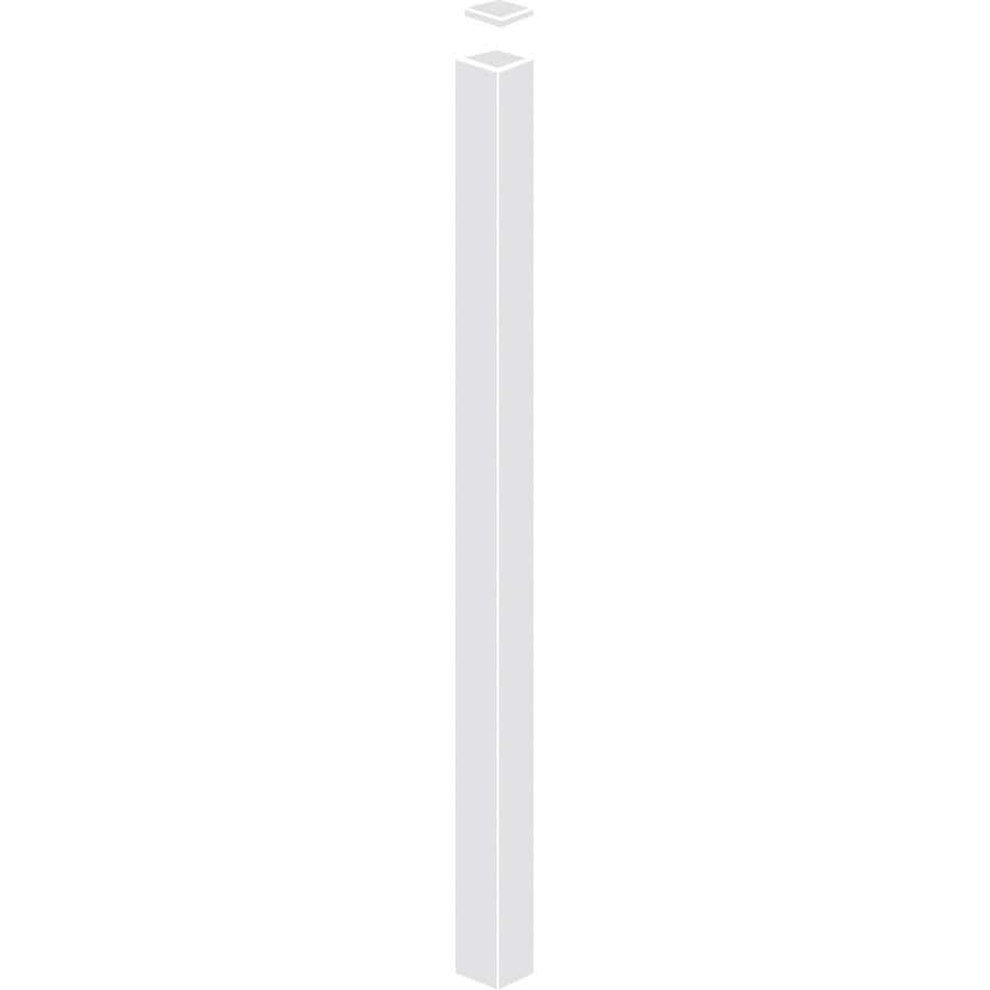 Rockland Ornamental Fencing DGP54E-WH-BG-1 82" White Aluminum Pyramid-Cap Fence Post