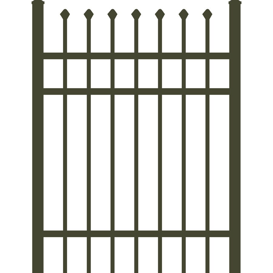 Rockland Ornamental Fencing DRG48A-BZ-L48 48" x 48" Bronze Aluminum Fence Gate