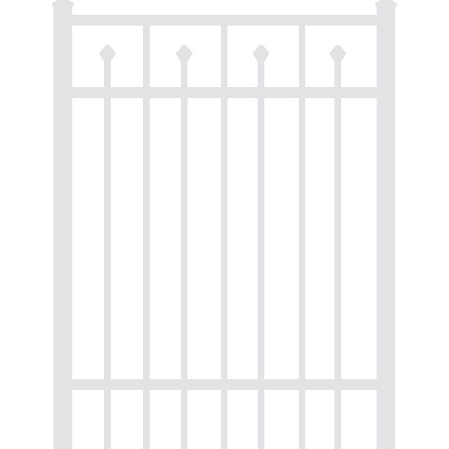Rockland Ornamental Fencing DRG60D-WH-L36 60" x 36" White Aluminum Fence Gate