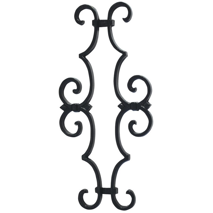 Rockland Ornamental Fencing DT2563-BL Estate Scroll, Black