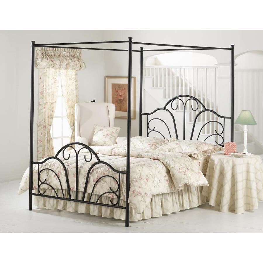 Hillsdale Furniture Dover Textured Black Queen Canopy Bed At Lowes Com