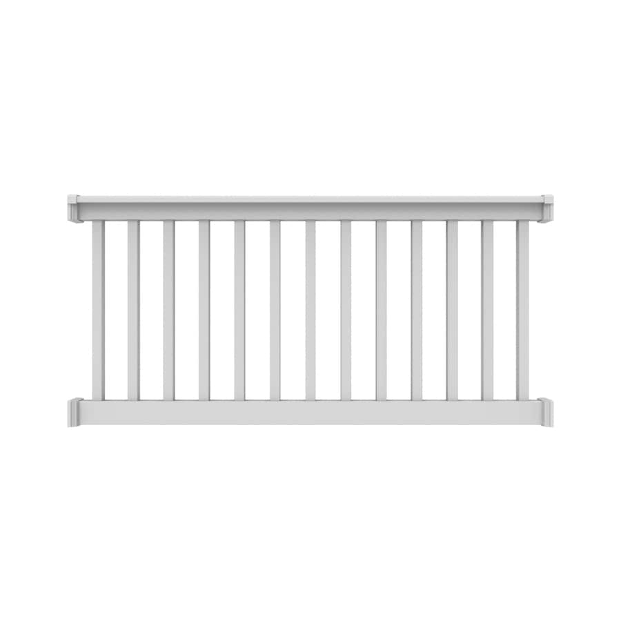 Freedom (Assembled: 6-ft x 3-ft) Lincoln White PVC Deck Railing Kit ...