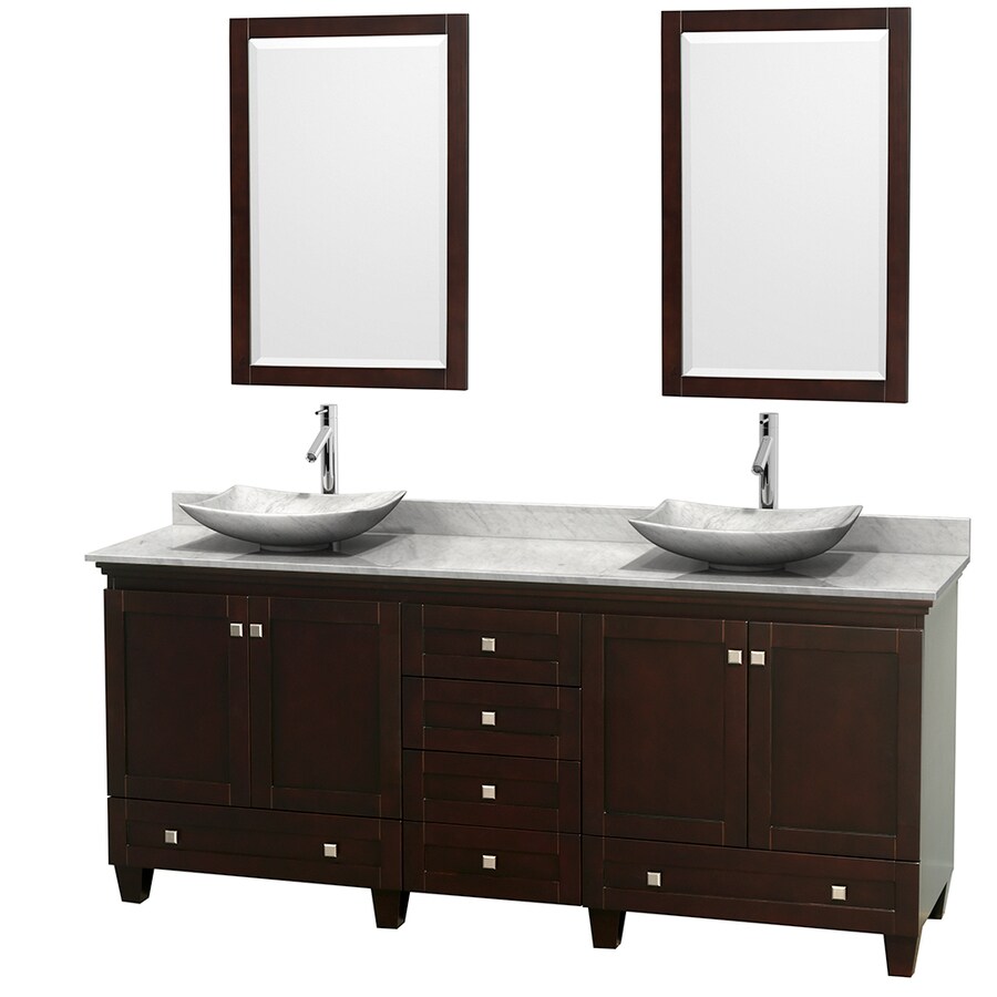 Wyndham Collection Acclaim 80in Espresso Double Sink Bathroom Vanity