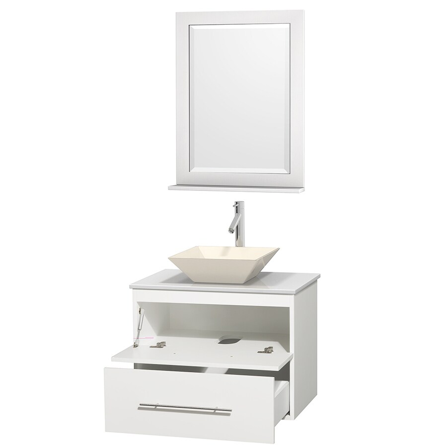 Wyndham Collection WCVW00930SWHWSD2BM24 Bath-Vanity-Combo - View #2