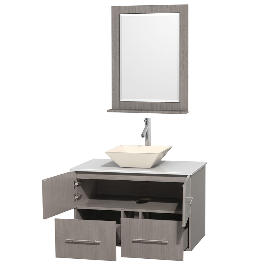 Wyndham Collection WCVW00936SGOWSD2BM24 Bath-Vanity-Combo - View #2