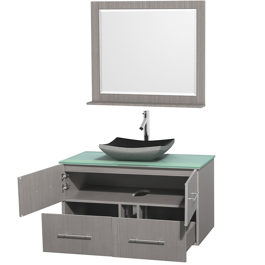 Wyndham Collection WCVW00942SGOGGGS1M36 Bath-Vanity-Combo - View #2