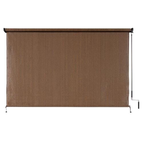 Coolaroo Outback Exterior Roller Shade Mocha Light Filtering Cordless Outdoorroller Shade Actual 122 75 In X 72 In At Lowes Com