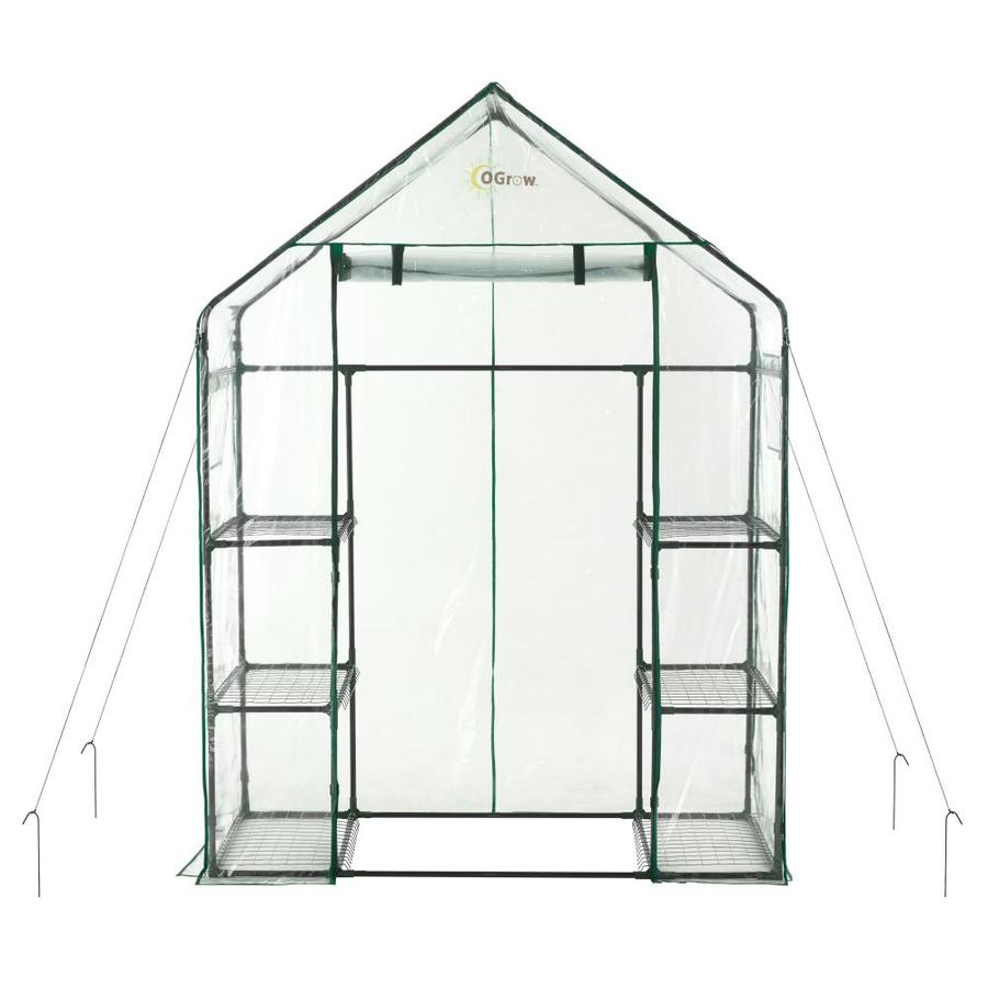 Ogrow 2 42 Ft L X 4 67 Ft W X 6 42 Ft H Greenhouse Kit Greenhouse Lowe S Inventory Checker Brickseek