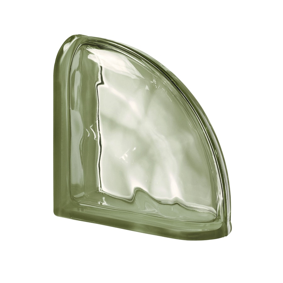 Design It Pegasus Siena Double End Wave Glass Block (8in H x 8in W x