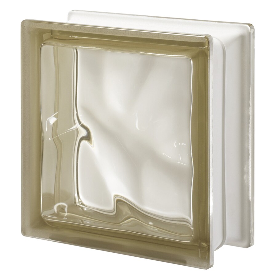 Design It 111748 Pegasus 5-Pack Siena Wave Glass Block (Common: 8-in H x 8-in W x 3-in D; Actual: 7.5-in H x 7.5-in W x 3.15-in D)
