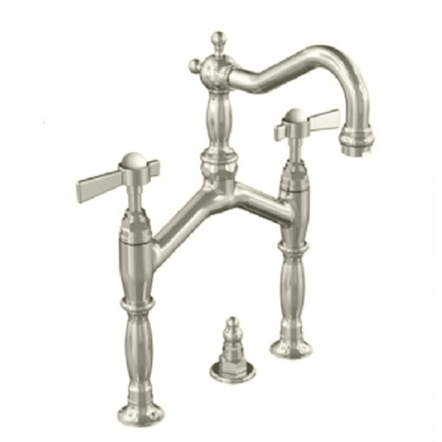 JADO Savina Platinum Nickel Widespread 3handle WaterSense Bathroom