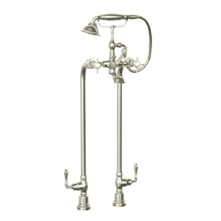 JADO Savina Platinum Nickel 3handle Clawfoot Tub Filler Lowarc