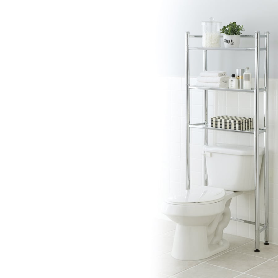 Bathroom Organizer, Over The Toilet Storage, 4-Tier Adjustable Shelves for  Small Rooms, Saver Space Rack, 92 to 116 Inch Tall, Narrow Cabinet, White 