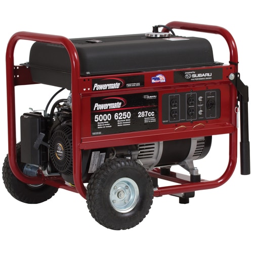 Powermate 5000-Watt Gasoline Portable Generator with Subaru Engine in ...