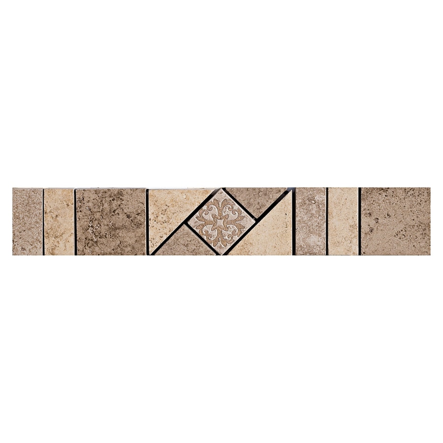 Del Conca Roman Stone Noce Thru Body Porcelain Listello Tile Common 2