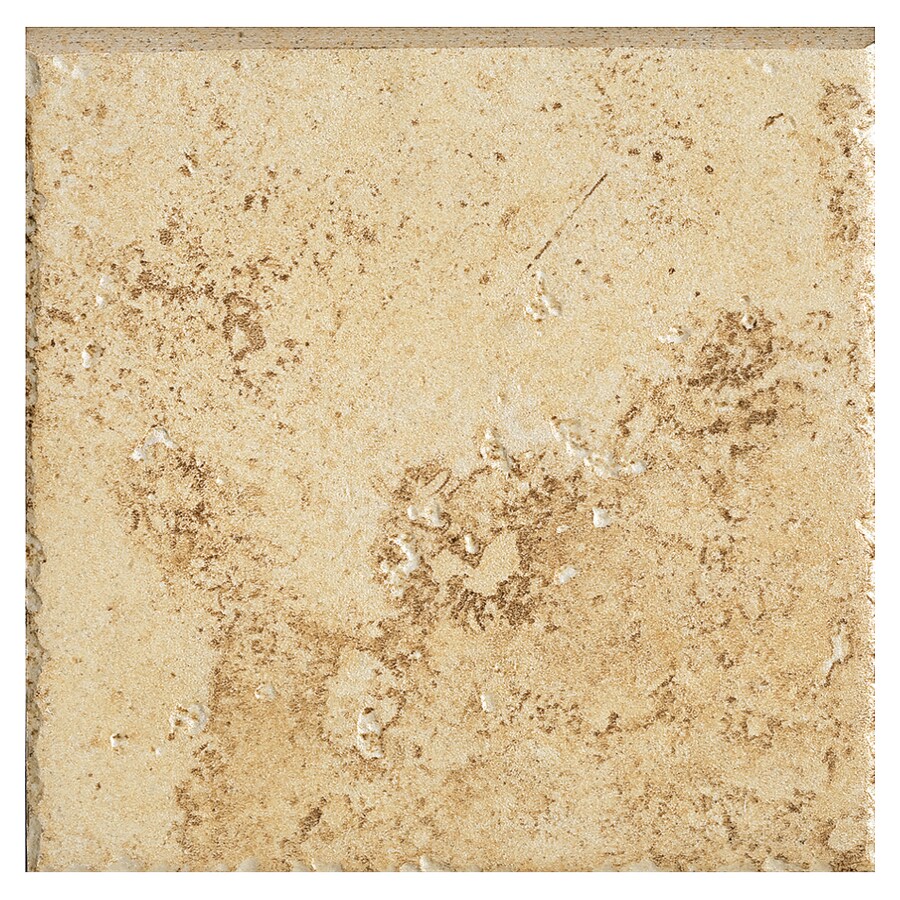 Del Conca 6X6 ROMAN STONE GOLDBULLNOSE in the Accent & Trim Tile
