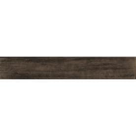 DELLA TORRE Madison Espresso 6-1/2-in x 40-in Porcelain Wood Look Floor and Wall Tile (Common: 6-1/2-in x 40-in; Actual: 6.49-in x 39.28-in)