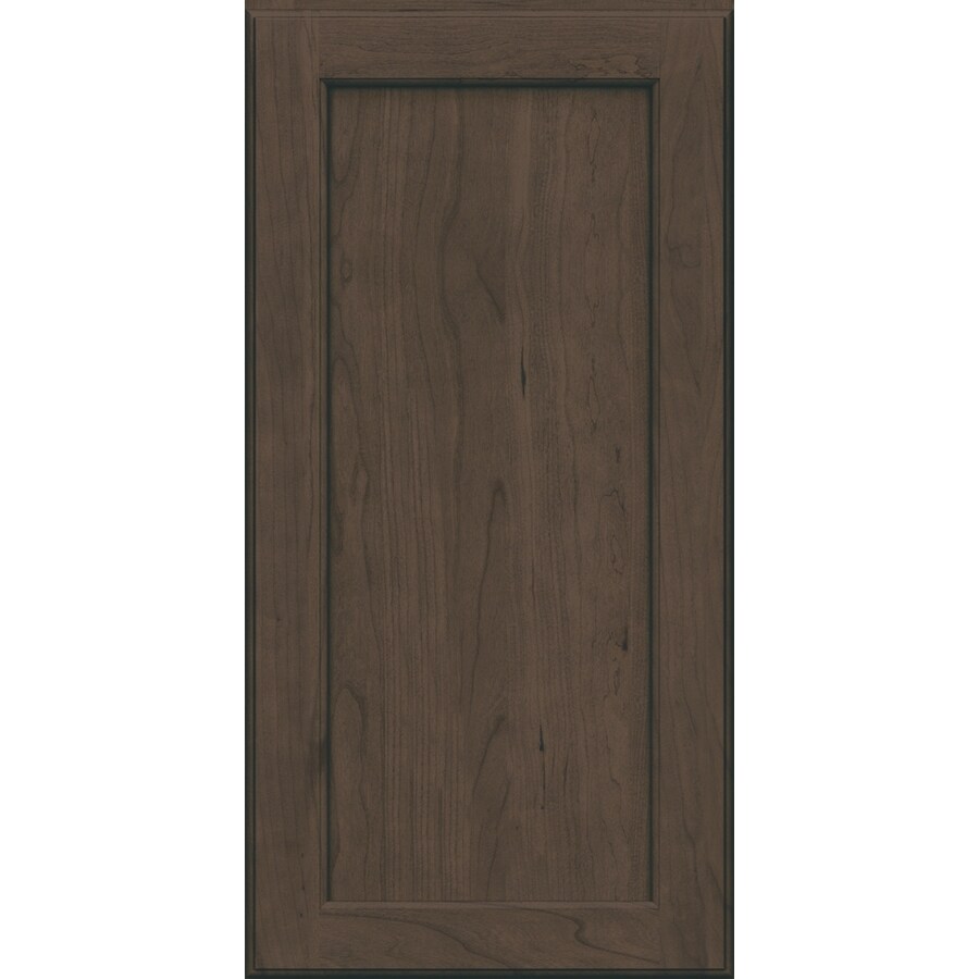 KraftMaid Gentry Cherry Square- Full Cannon Grey Stain 15-in x 15-in ...