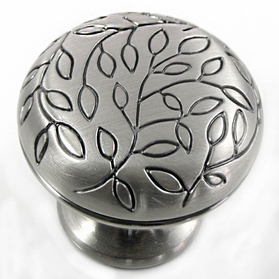 Laurey 1.25in Antique Silver Round Modern Knob in the