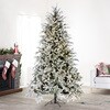 Ge 7 5 Ft Pre Lit Alaskan Fir Flocked Artificial Christmas Tree With