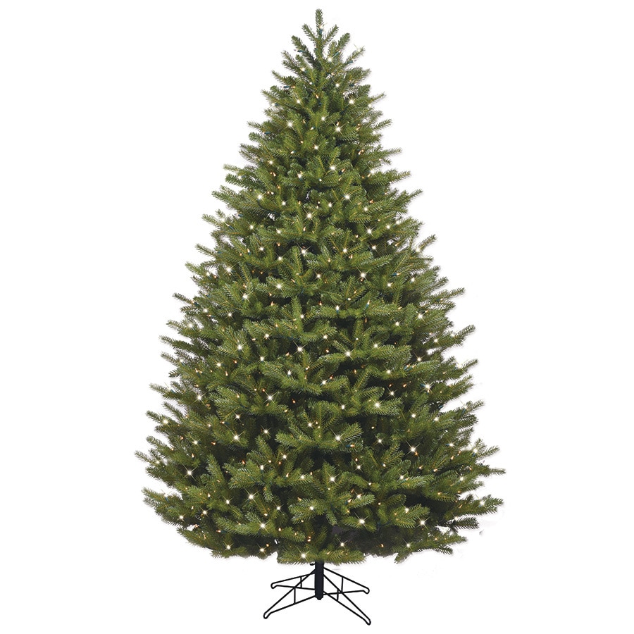 GE 7.5-ft Pre-lit Oakmont Spruce Artificial Christmas Tree with 1000 ...