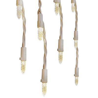 150 Holiday Christmas Icicle Chasing String Lights White